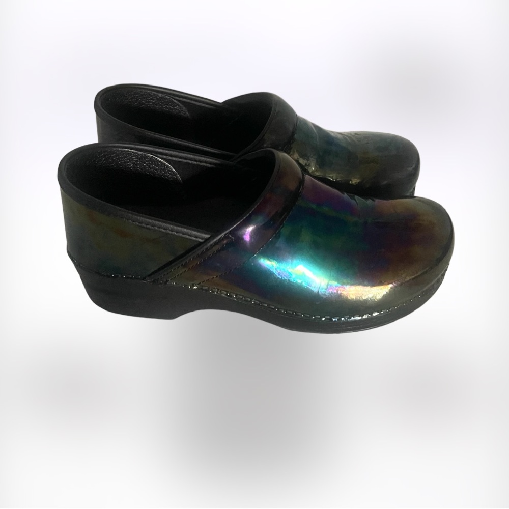 DANSKO profesional petrol black iridescent clog shoe size 40